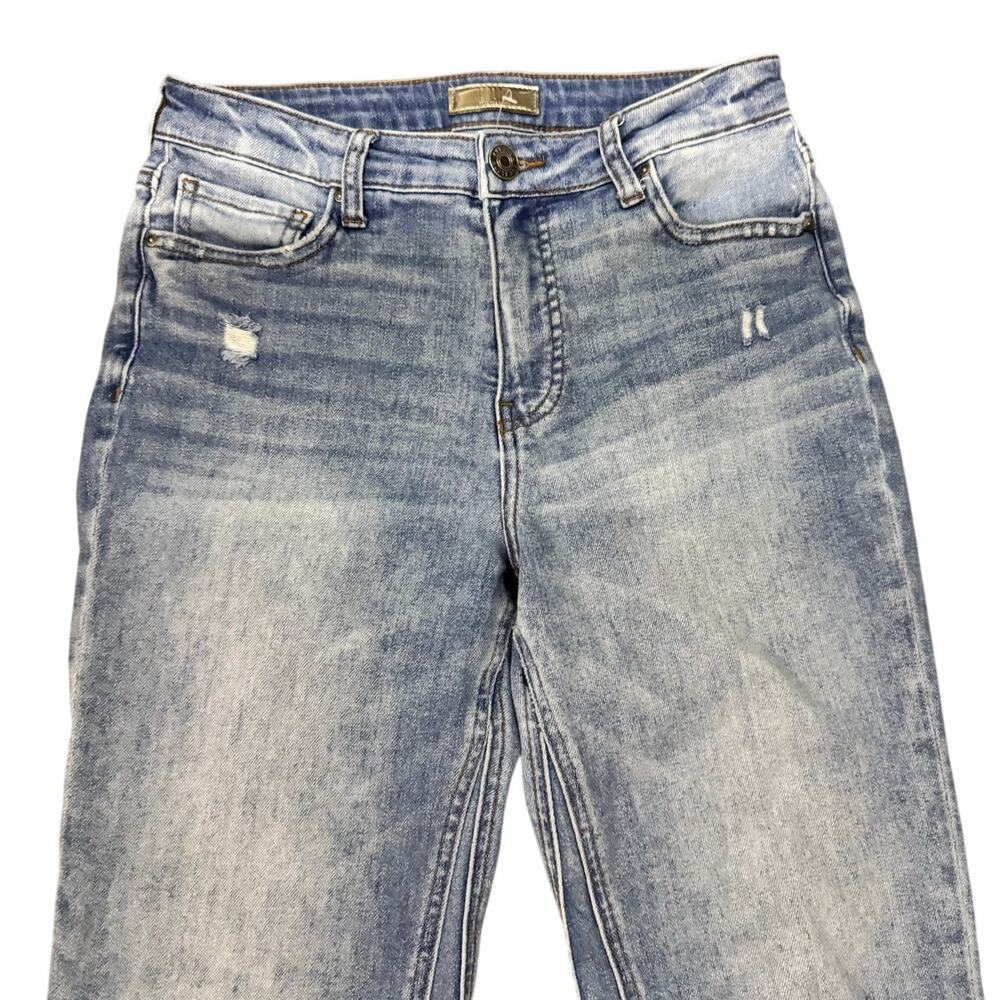 Kut From The Kloth Women’s 2 Distressed Straight Crop Jeans Light Wash Raw Hem - Picture 2 of 6